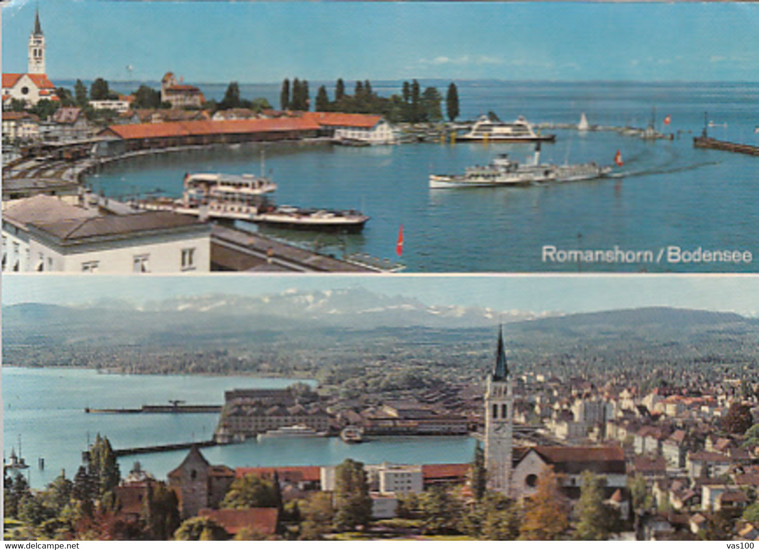 CPA ROMANSHORN- PANORAMA, MARINA, SHIPS - Romanshorn