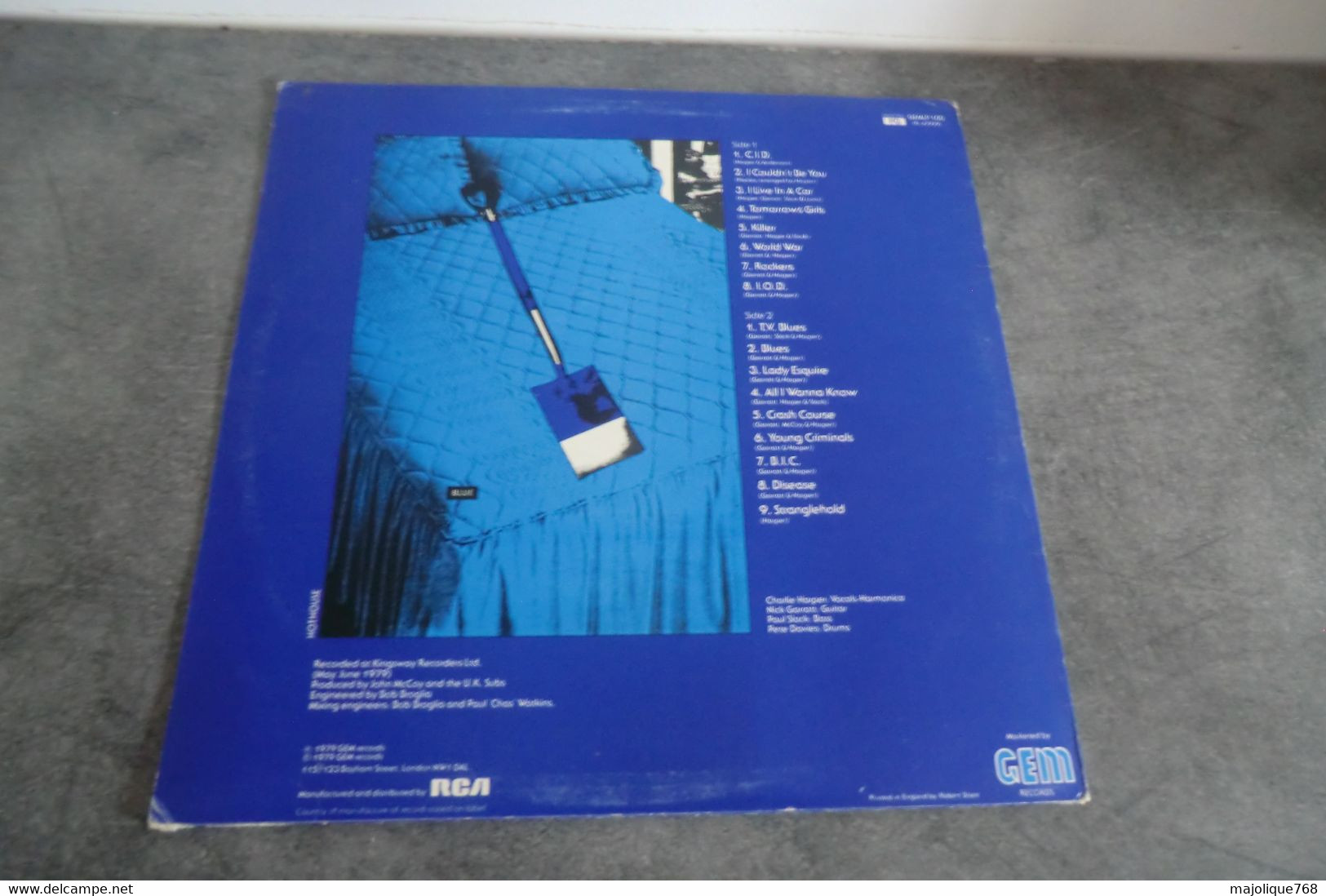 Disque De  U.K.SUBS - Another Kind Of Blues - RCA GEM LP 100 - UK 1979 - Album, Blue Labels - - Punk