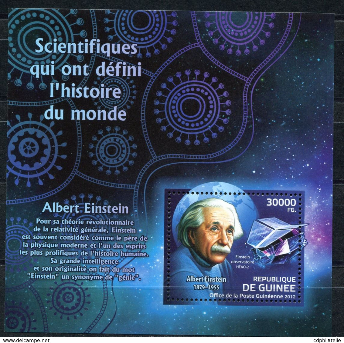 GUINEE THEME SCIENCES BF 1389 ALBERT EINSTEIN SCIENTIFIQUES QUI ONT DEFINI L'HISTOIRE DU MONDE - Albert Einstein