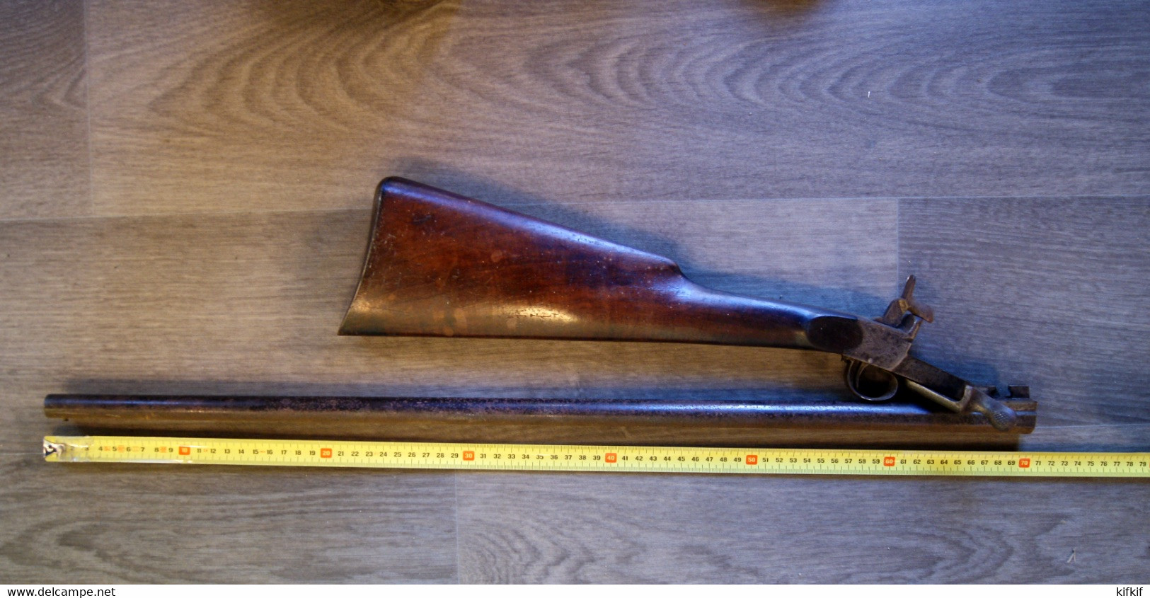 ancien fusil carabine de chasse braconnier à broche french antic poacher shotgun St Etienne 14,0 sorti de grenier... XIX