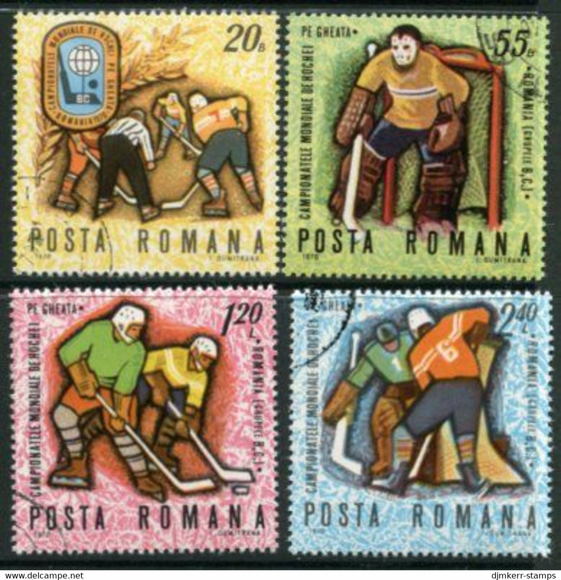 ROMANIA 1970 Ice Hockey Used.  Michel 2820-23 - Gebraucht