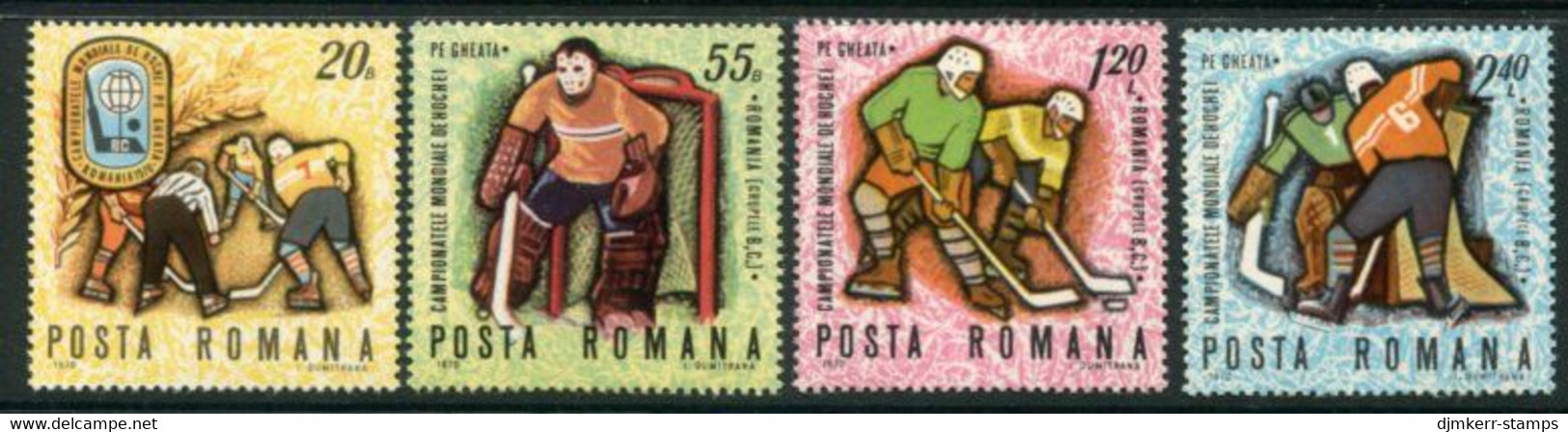 ROMANIA 1970 Ice Hockey MNH / **.  Michel 2820-23 - Ongebruikt