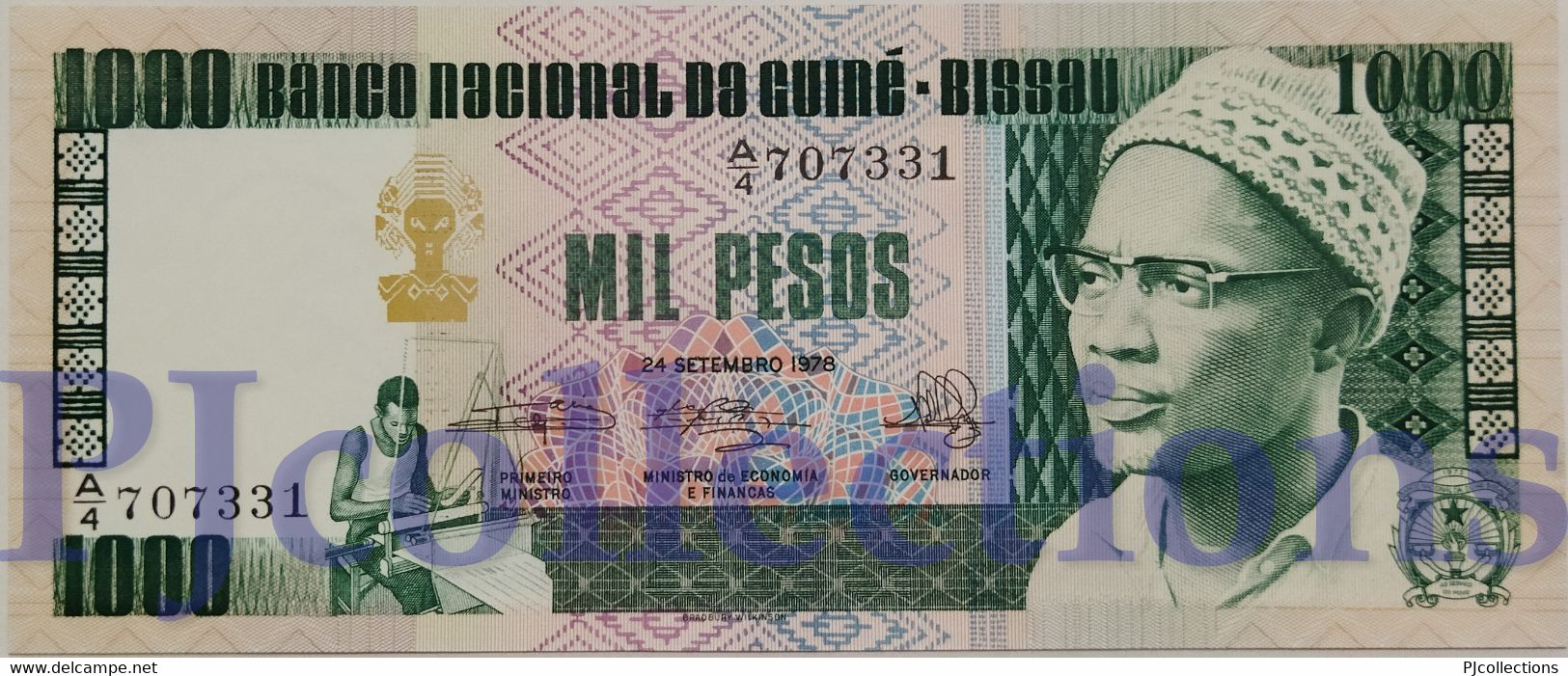 GUINEA BISSAU 1000 PESOS 1978 PICK 8b UNC - Guinea-Bissau