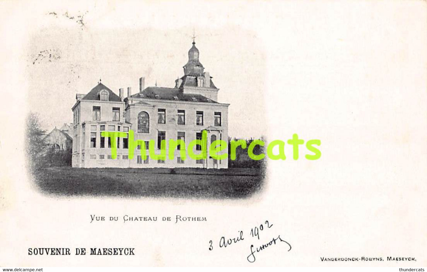 CPA VUE DU CHATEAU DE ROTHEM SOUVENIR DE MAESEYCK MAASEIK KASTEEL ROTEM - Maaseik