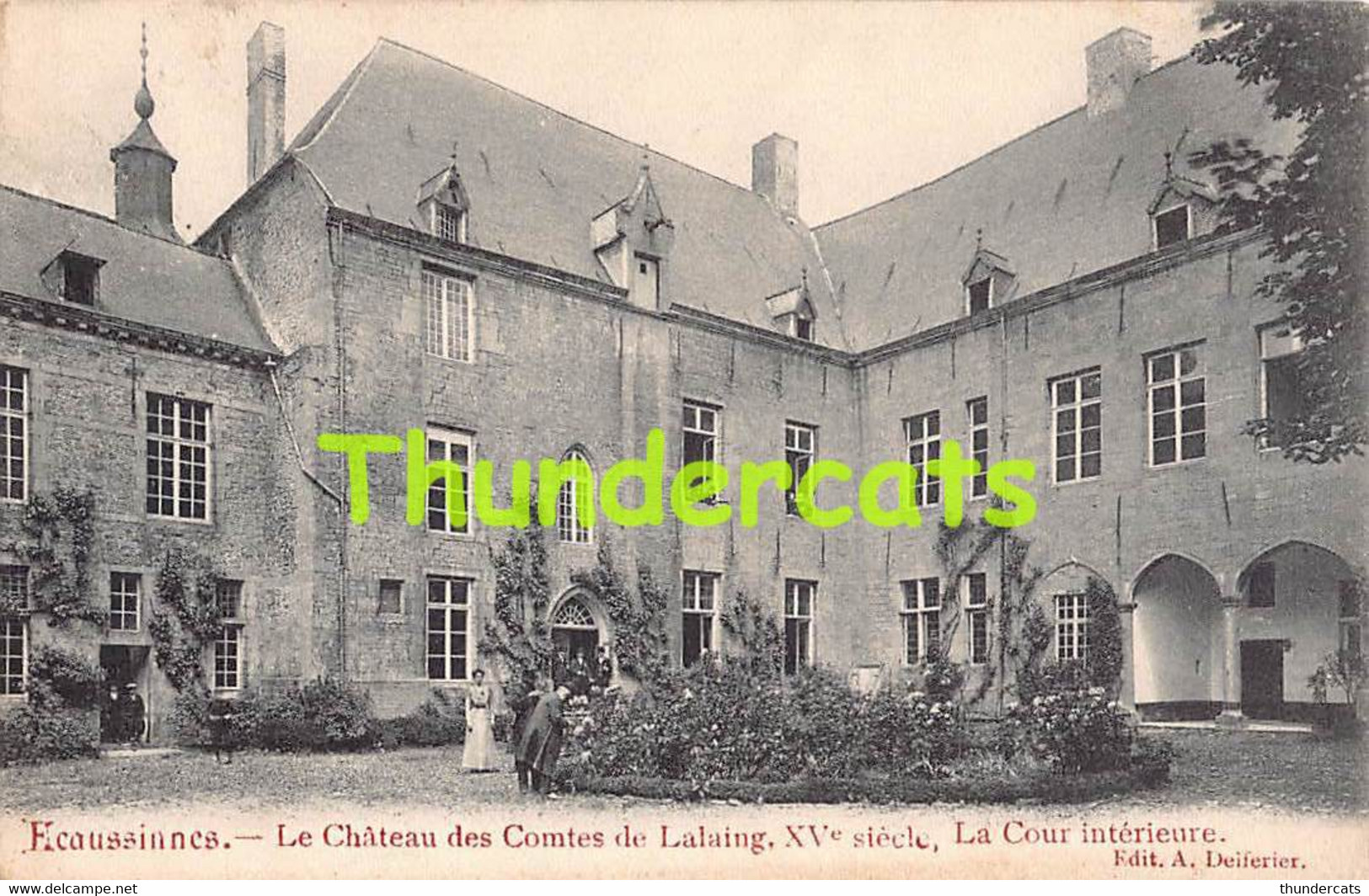 CPA ECAUSSINNES LE CHATEAU DES COMTES DE LALAING LA COUR INTERIEURE - Ecaussinnes