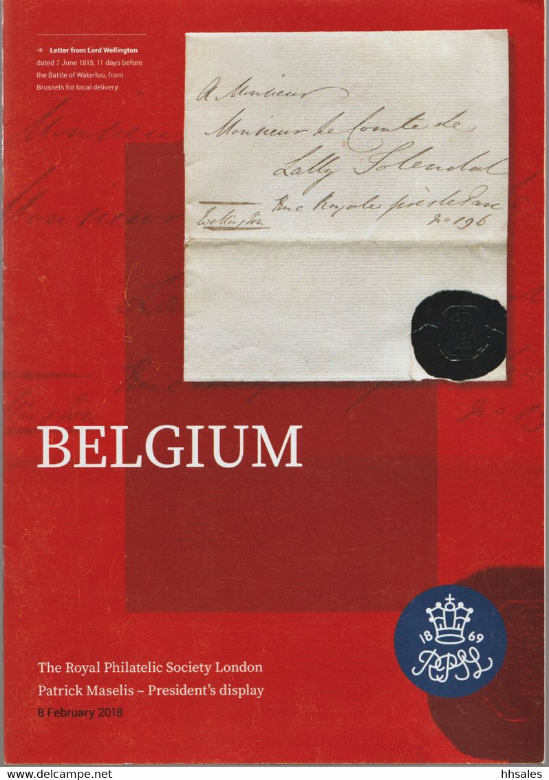 BELGIUM, Patrick Maselis Collection, Display To The RPSL, 2018 Brochure, Stamps & Postal History - Philatélie Et Histoire Postale