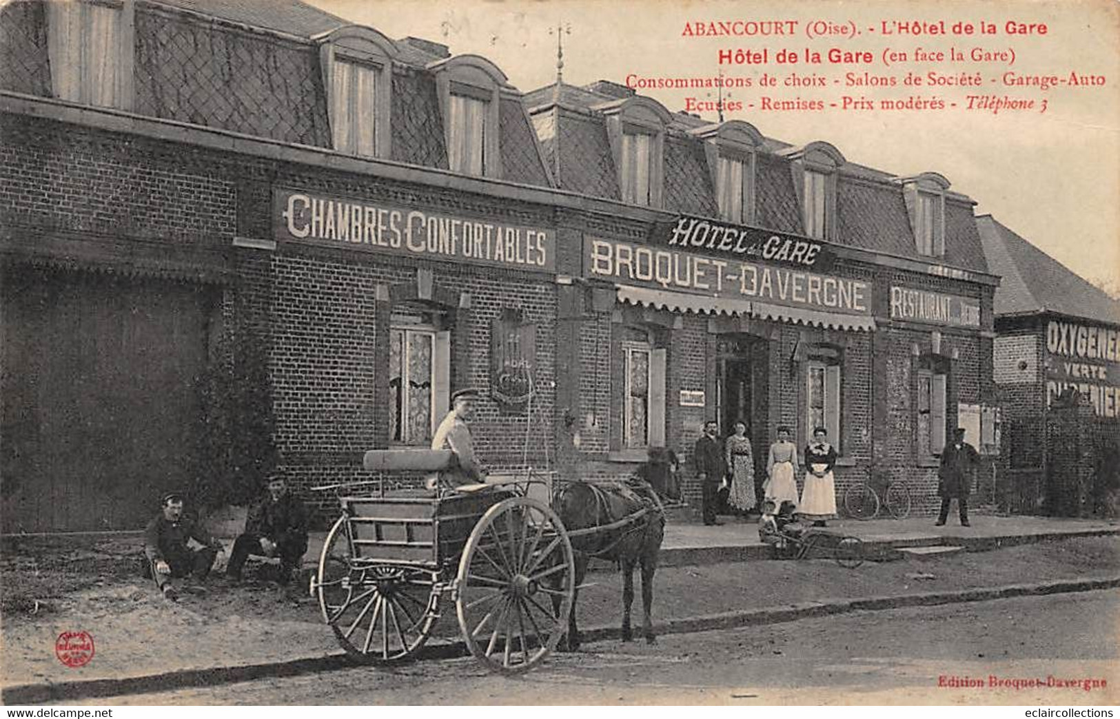 Abancourt       60           Hôtel De La Gare   Broquet-Davergne    (voir Scan) - Other & Unclassified