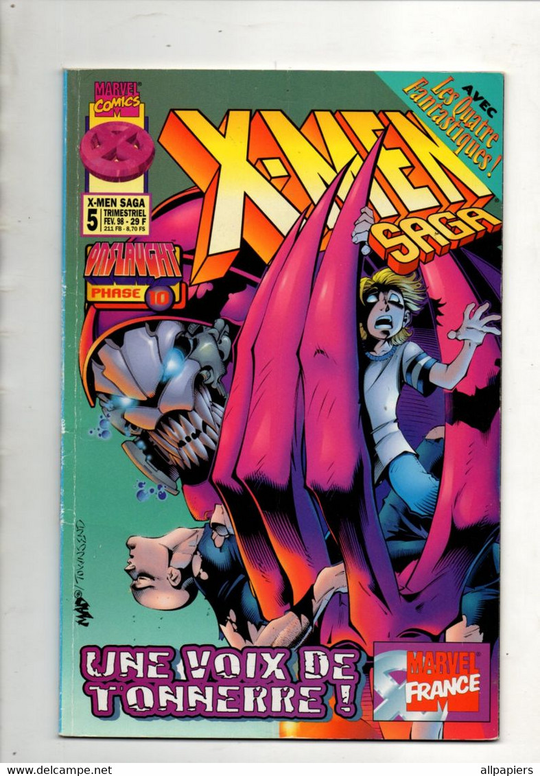 Comics X-MEN Saga N°5 Les 4 Fantastiques - Onslaught Guide De Lecture - Une Voix De Tonnerre De 1998 - XMen