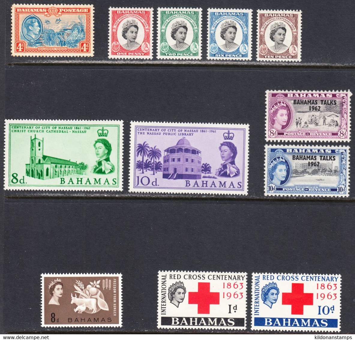 Bahamas 1938-1963 Mint No Hinge/mounted, See Notes, Sc# ,SG 158,217-227 - 1859-1963 Kolonie Van De Kroon