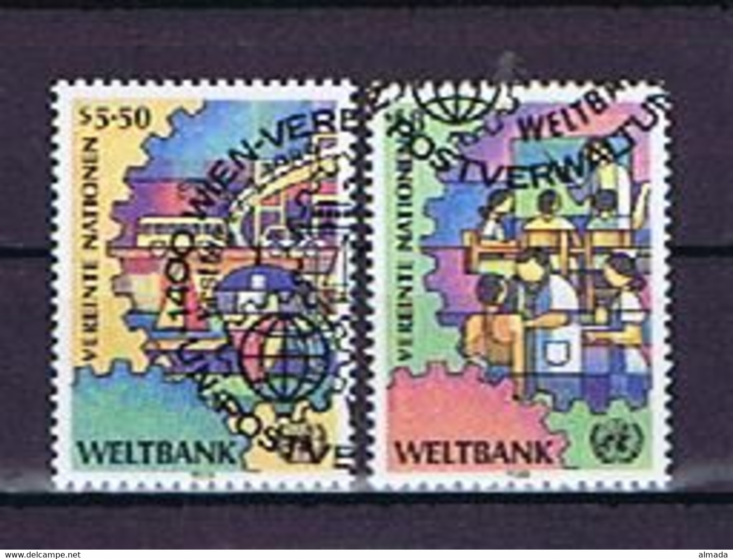 UN Wien 1989, Michel-Nr. 89-90 Gestempelt, Used / Cto - Oblitérés