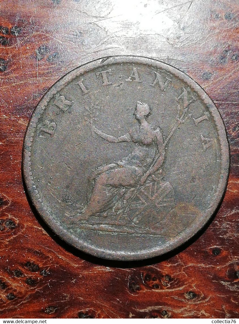 MONNAIE COIN GRANDE BRETAGNE GEORGE III HALF PENNY BRITANNIA 1807 - B. 1/2 Penny