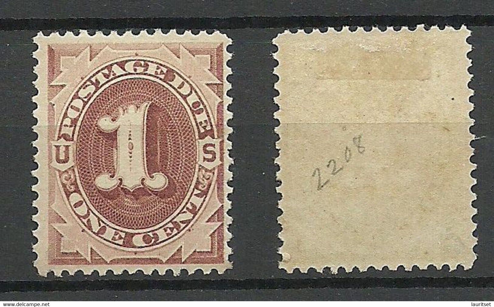 USA 1879 Postage Due Portomarke Michel 1 A (brown) * - Taxe Sur Le Port