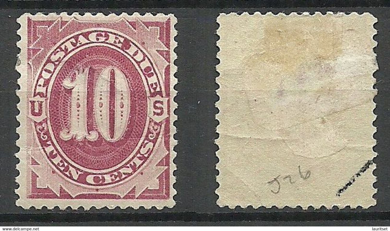 USA 1891 Postage Due Portomarke Michel 12 * Light Thin/folds - Taxe Sur Le Port