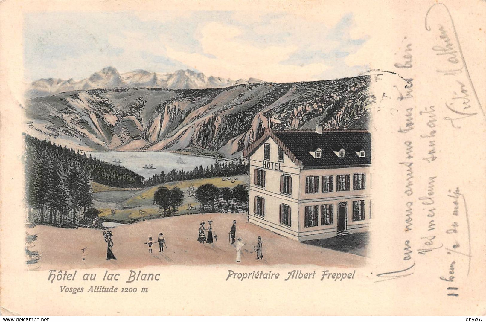 WEISSER SEE-Lac Blanc-Urbeis-Orbey-Vogesen Massif Vosges-68-Haut Rhin-Illustrateur-Dessin-Dessinée-1899-Précurseur - Orbey