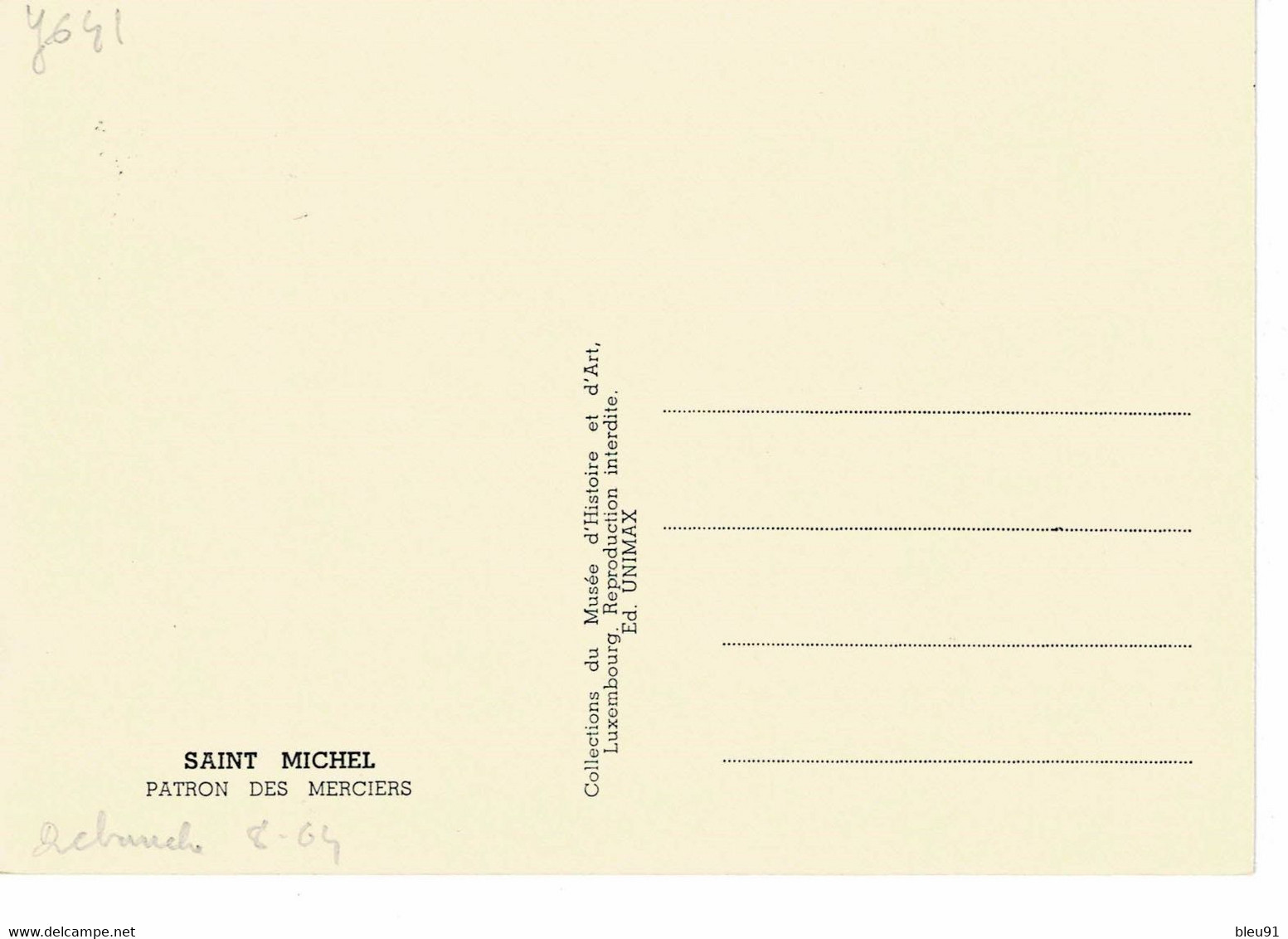 CARTE MAXIMUM  LUXEMBOURG CARITAS 1963 MICHEL PATRON DES MERCIERS - Maximum Cards