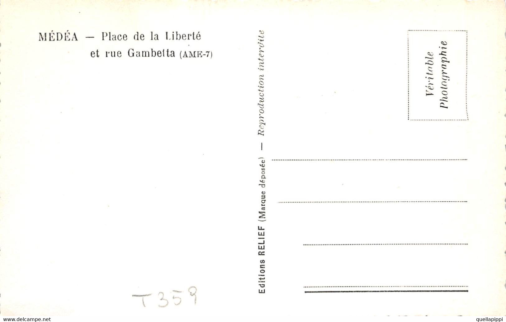 M011567 " MÉDÉA-PLACE DE LA LIBERTE' ET RUE GAMBETTA"ANIMATA-VERA FOTO CART  NON SPED - Médéa