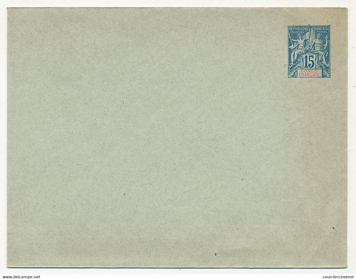 CONGO FRANÇAIS - Entier Postal (enveloppe) 15 C Groupe Allégorique - EN 4 - 147 X 112 Mm - Covers & Documents