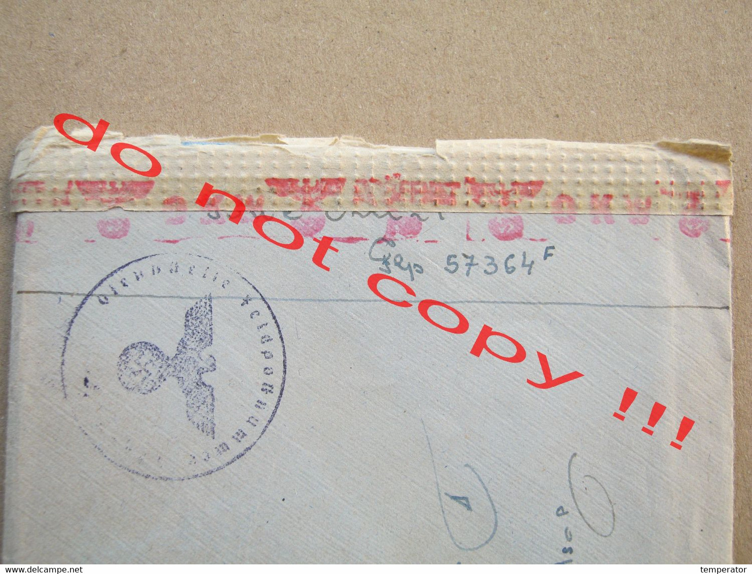 Croatia, NDH, WW2 / FELDPOST NR. 57364/F Envelope With Letter, Content  ( To Zemun 1944 ) / Description ! - Covers & Documents