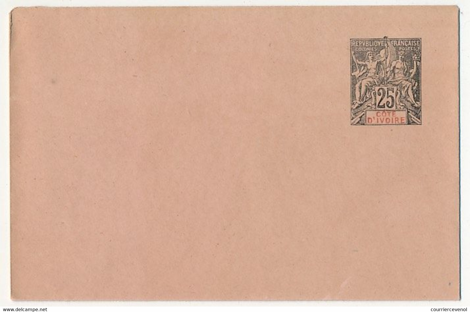 COTE D'IVOIRE - Entier Postal (Enveloppe) 25c Groupe Allégorique - EN 5 - 116 X 76 Mm - Neufs