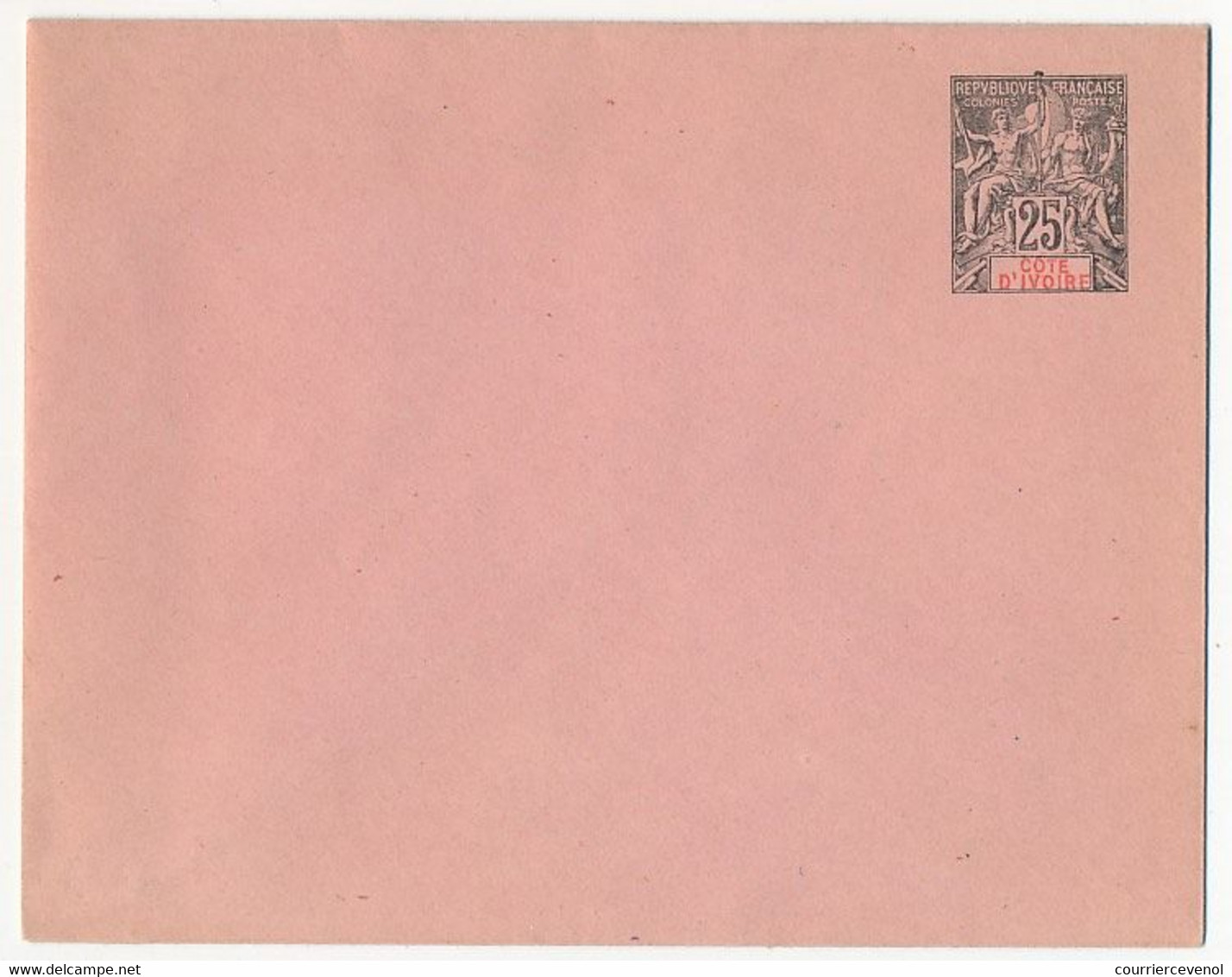 COTE D'IVOIRE - Entier Postal (Enveloppe) 25c Groupe Allégorique - EN 6 - 123 X 96 Mm - Ungebraucht