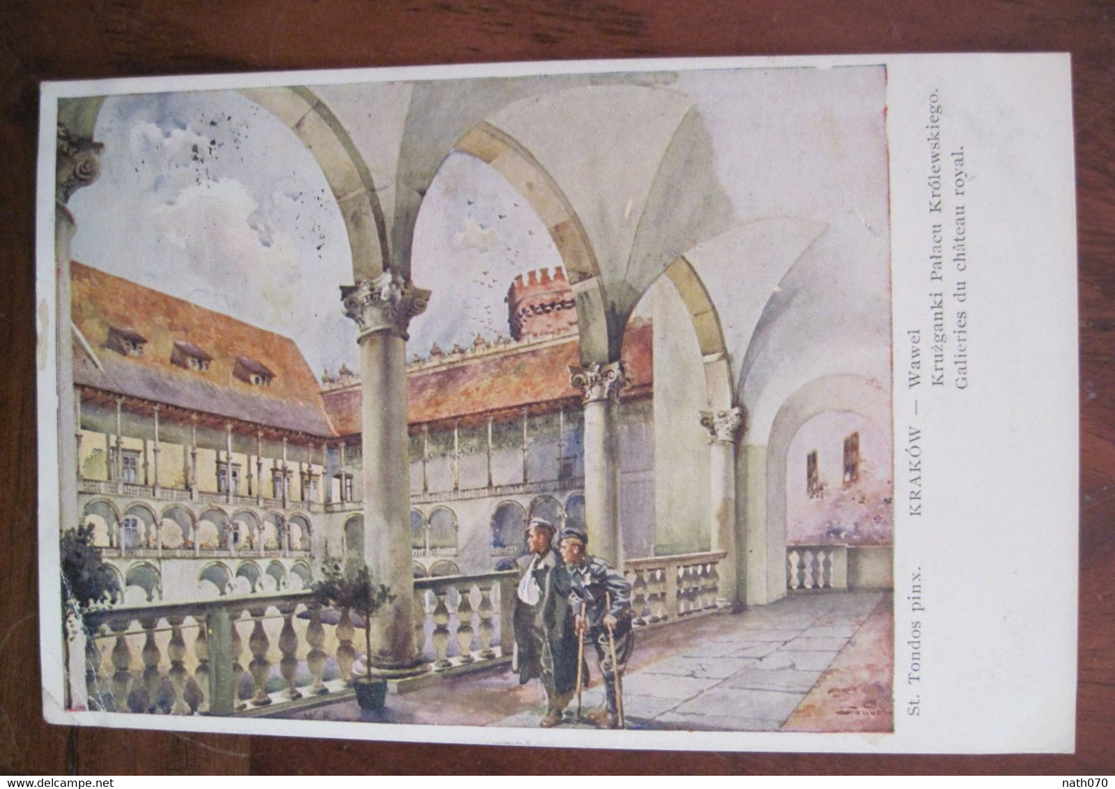 1922 Pologne Polska CPA Ak Krakow Wawei Galeries Du Château Royal Dorat Poland - Brieven En Documenten