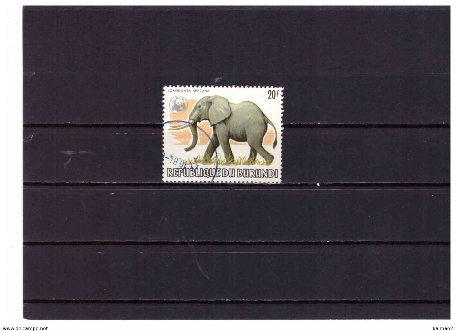 XX3190  -  BURUNDI  /    USED  Y&T. NR. 868  ( OVERPRINTED WITH SILVER SYMBOL OF WWF ) - Gebruikt