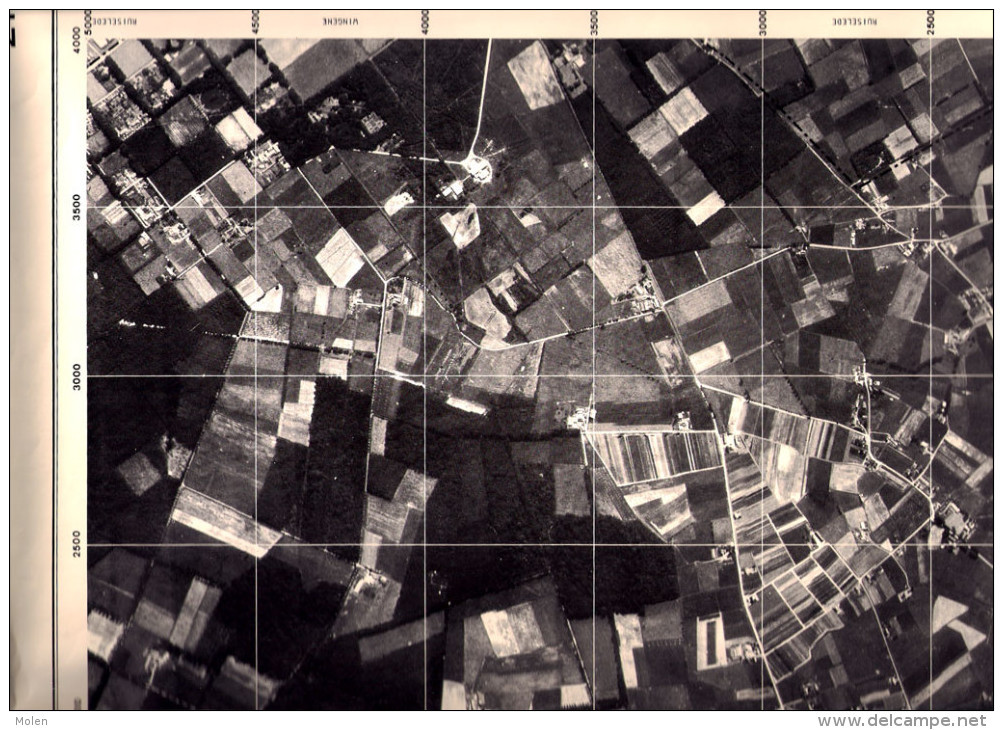 TOESTAND In 1971 GROTE LUCHT-FOTO Van WINGENE 63x48cm KAART ORTO PLAN 1/10.000 CARTOGRAPHIE PHOTO AERIENNE CARTE R233 - Wingene