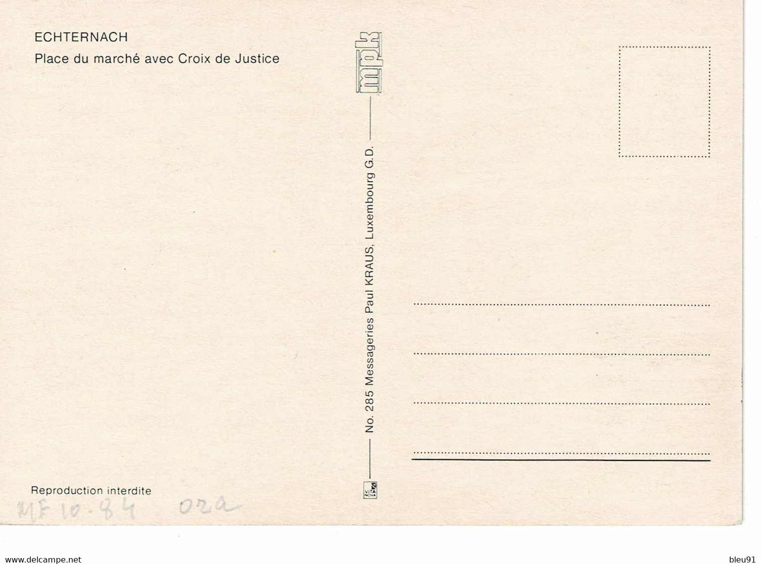 CARTE MAXIMUM  LUXEMBOURG ECHTERNACH 1983 - Maximum Cards