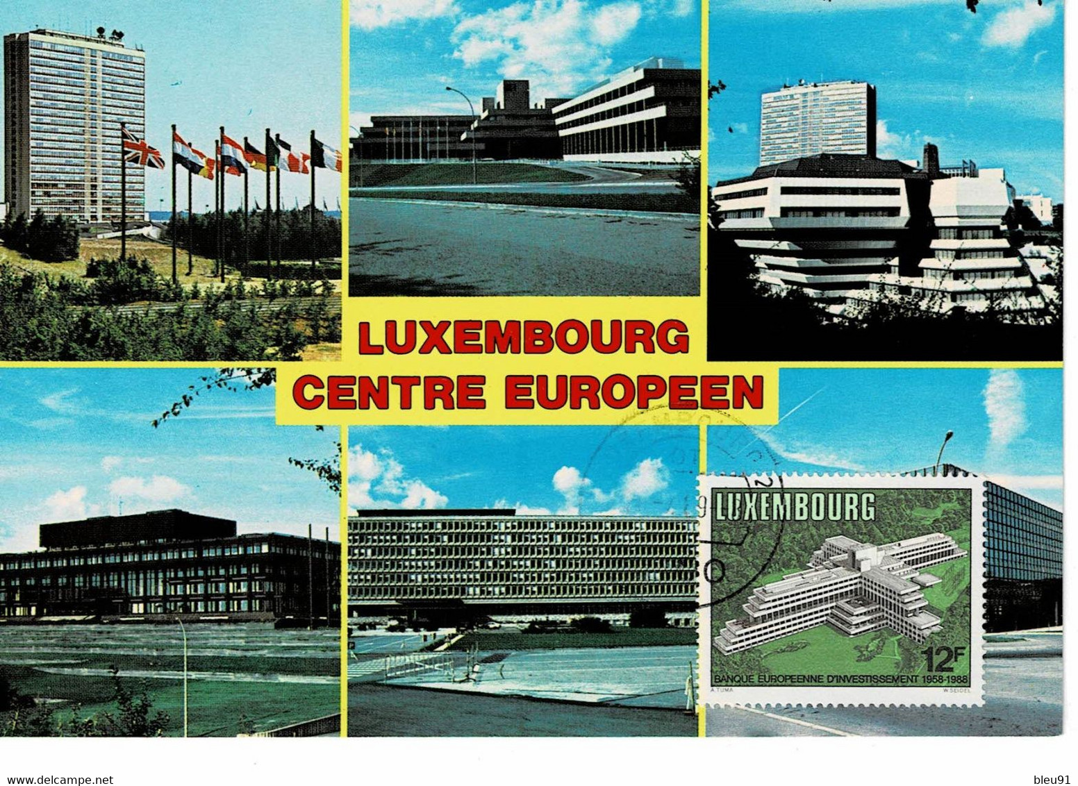 CARTE MAXIMUM  LUXEMBOURG BANQUE EUROPEENNE D'INVESTISSEMENT 1988 - Cartoline Maximum