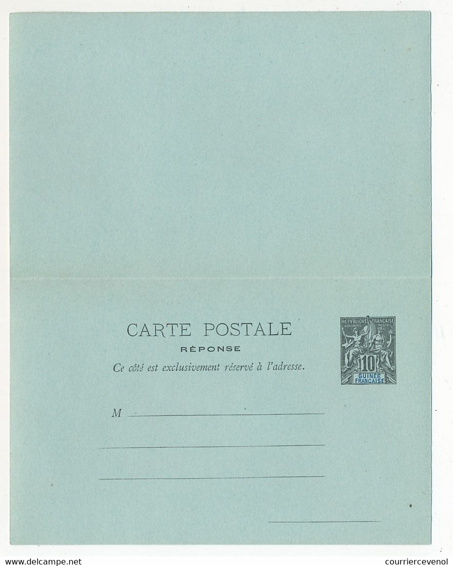 GUINEE FRANÇAISE - Entier Postal (Carte Postale Avec Réponse) 10 C - CP 2 - Storia Postale