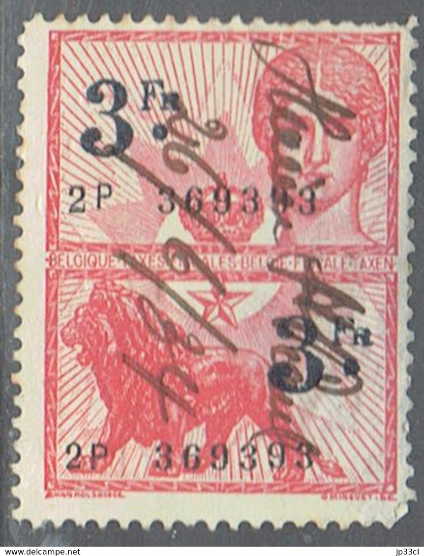 Timbre Fiscal Avec Oblitération Manuelle "Haine Saint Paul 26/6/1934" - Sonstige & Ohne Zuordnung