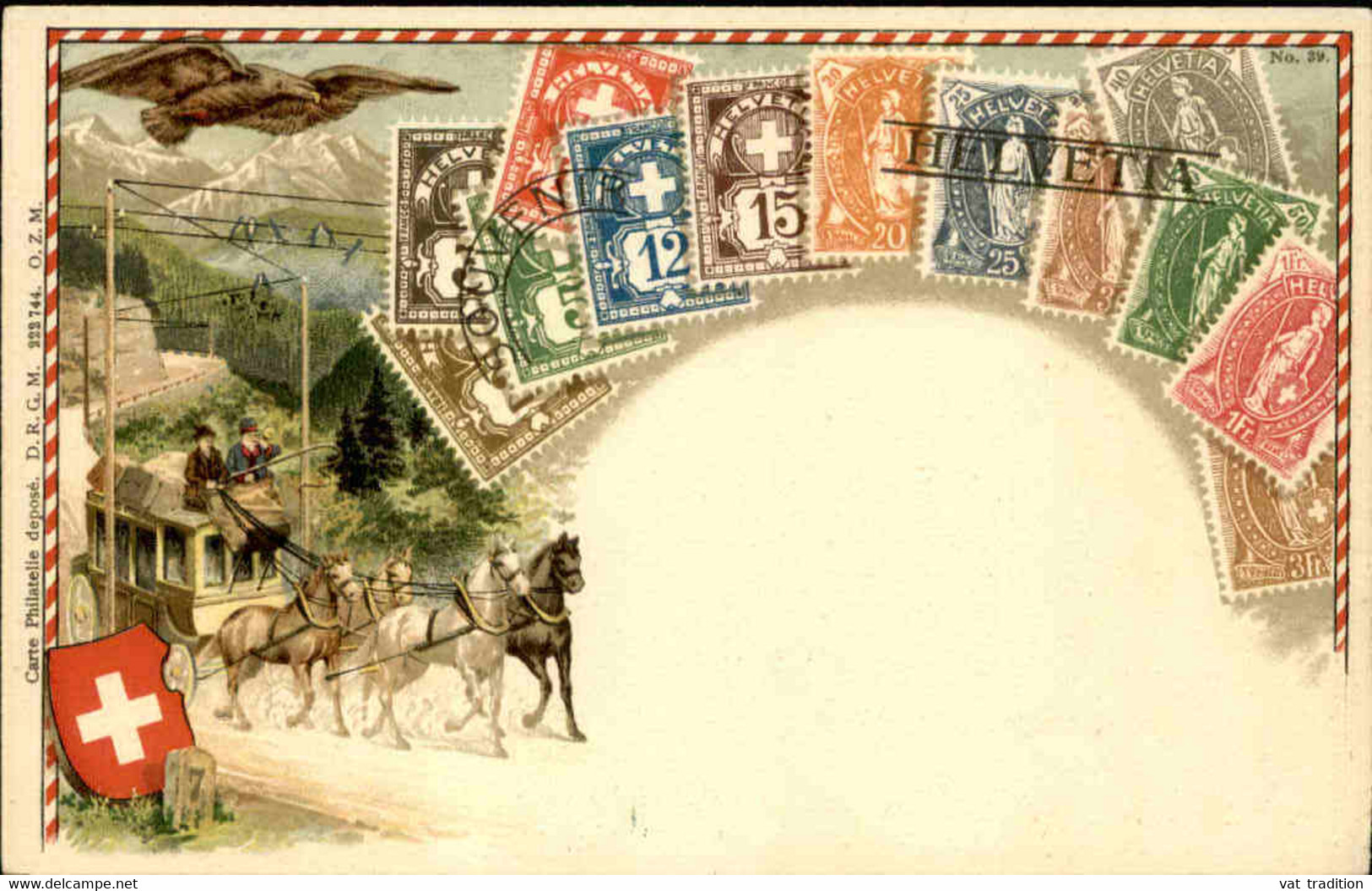 PHILATÉLIE - Carte Postale - Suisse - Représentation Des Timbres De Suisse - L 76877 - Timbres (représentations)