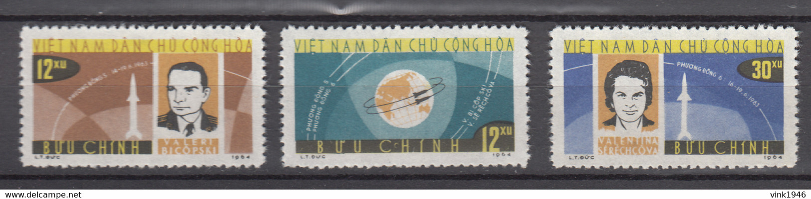 Vietnam 1964,3V In Set,space,aerospace,ruimtevaart,luft Und Raumfahrt,de L'aérospatiale,MNH/Postfris(A3897) - Amérique Du Nord