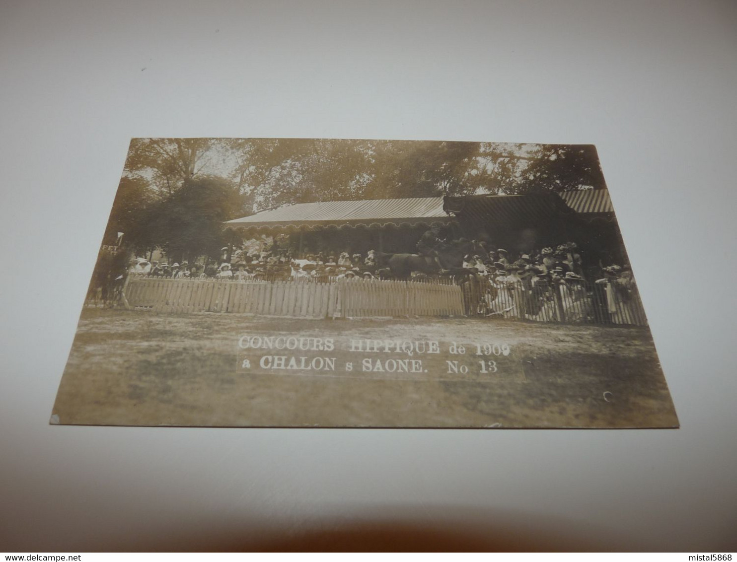 SAONE ET LOIRE CHALON SUR SAONE CARTE PHOTO CONCOURS HIPPIQUE CARNAVAL EPOQUE 1900 N° 10 - Chalon Sur Saone