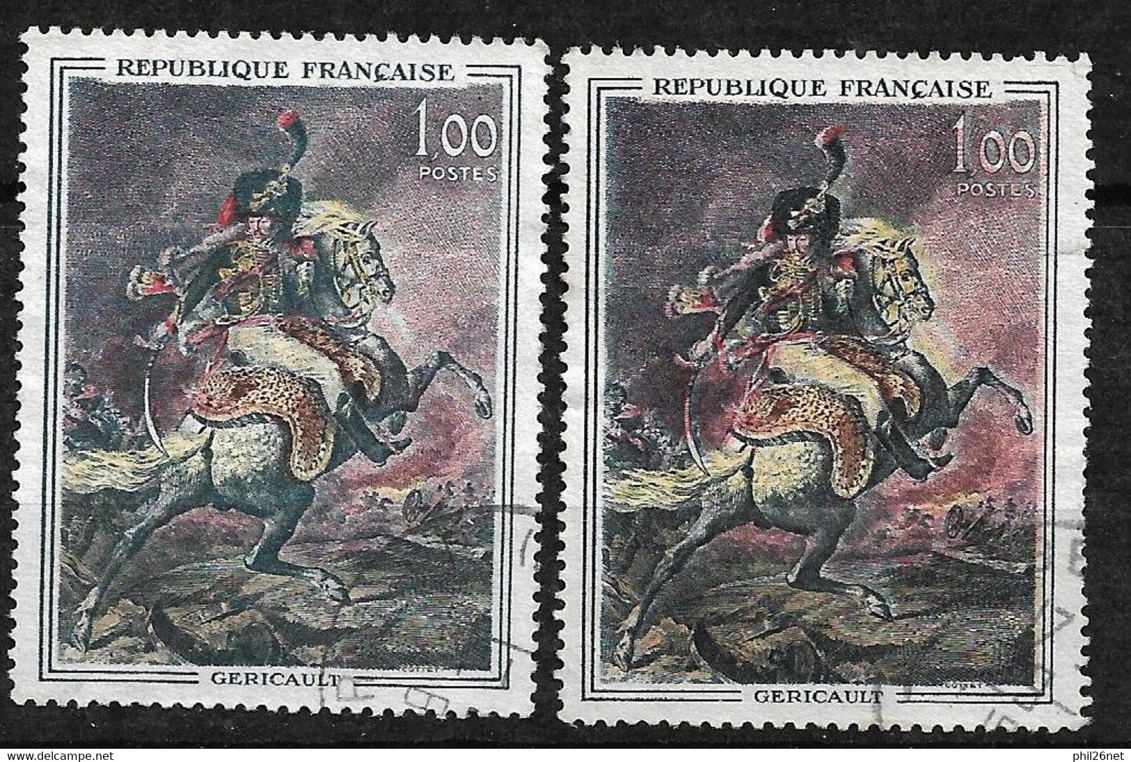 France Dallay N°1396 Et 1396c Sabre Ensanglanté  Oblitérés B/TB  - Used Stamps