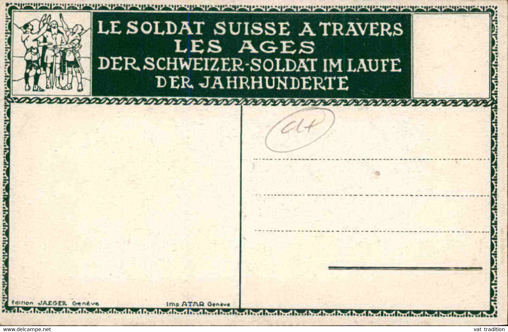 SUISSE - Carte Postale - Le Soldat Suisse à Travers Les Ages -Occupation Des Frontières En 1917 - Illustrateur - L 76898 - Avers