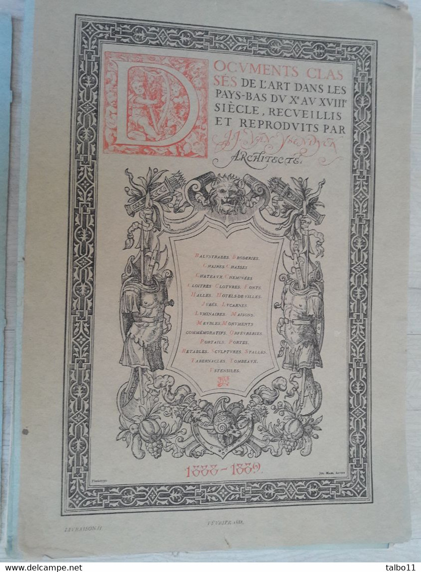 Vestiges De Notre Art National - Société Centrale D'architecture De Belgique - 1884  Van Ysendyck - Lot De 138 Planches - Architectuur