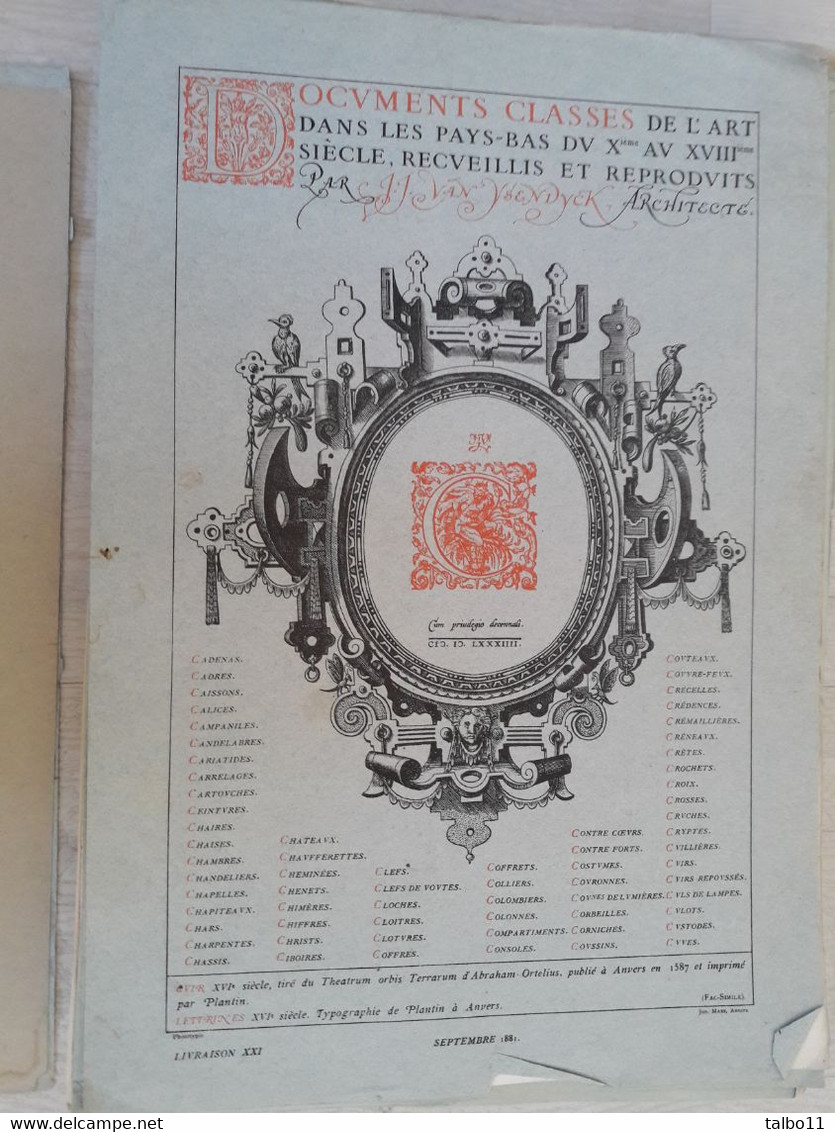 Vestiges De Notre Art National - Société Centrale D'architecture De Belgique - 1884  Van Ysendyck - Lot De 138 Planches - Architectuur