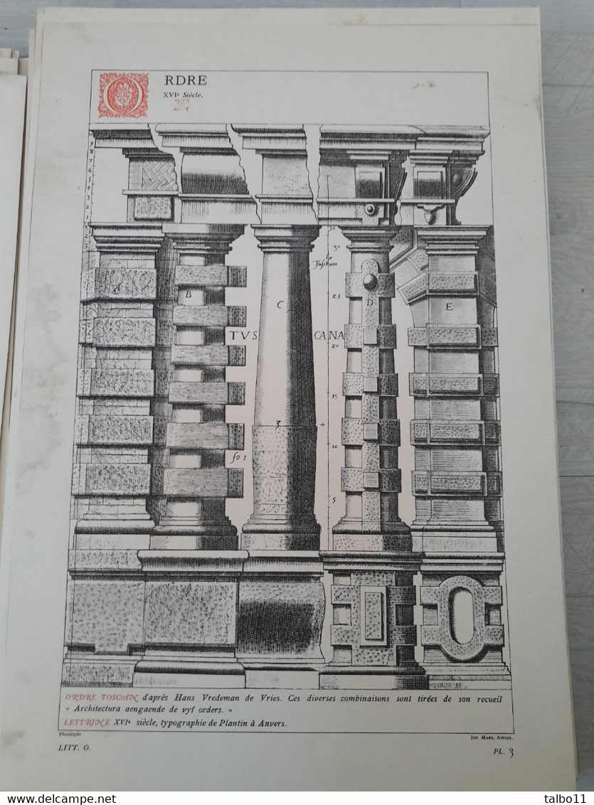 Vestiges de notre Art National - Société centrale d'architecture de Belgique - 1884  Van Ysendyck - Lot de 138 planches