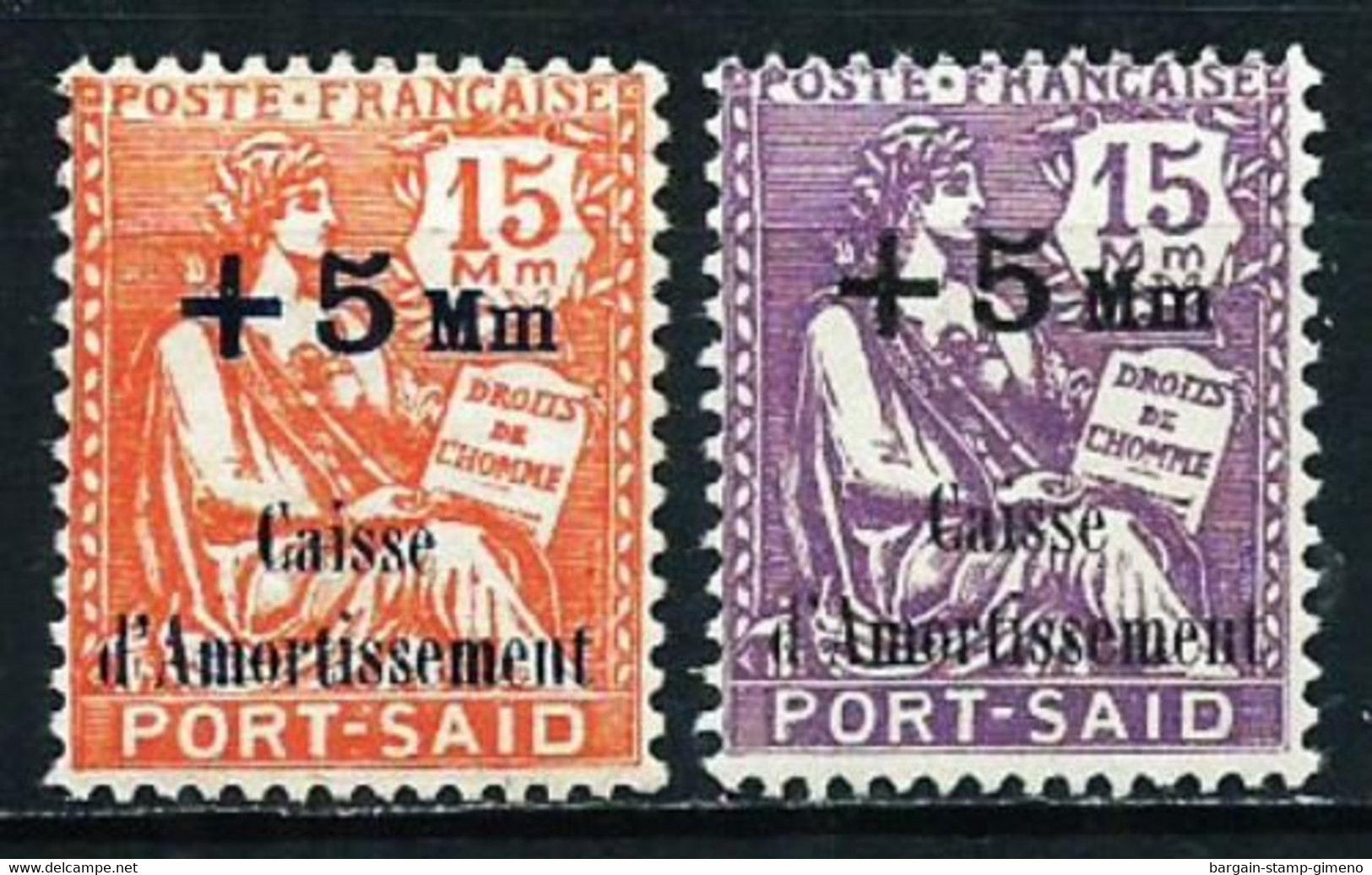 Puerto Said (Francés) Nº 86/7 Nuevo* - Unused Stamps