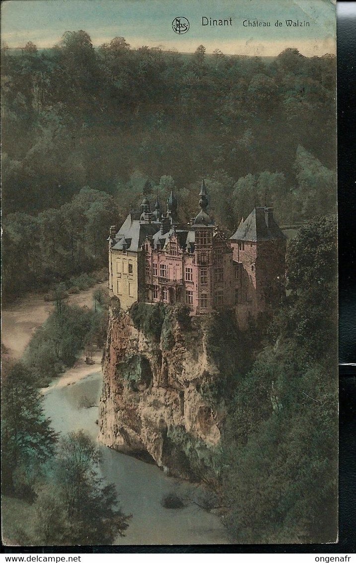 Carte-vue : Dinant (Château De Wazin) - Colorisé - Obl. DINANT - B B - Du 23/07/1923 - Poste Rurale