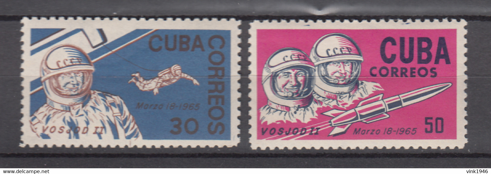 Cuba 1965,2V In Set,space,aerospace,ruimtevaart,luft Und Raumfahrt,de L'aérospatiale,MNH/Postfris(A3907) - Amérique Du Nord