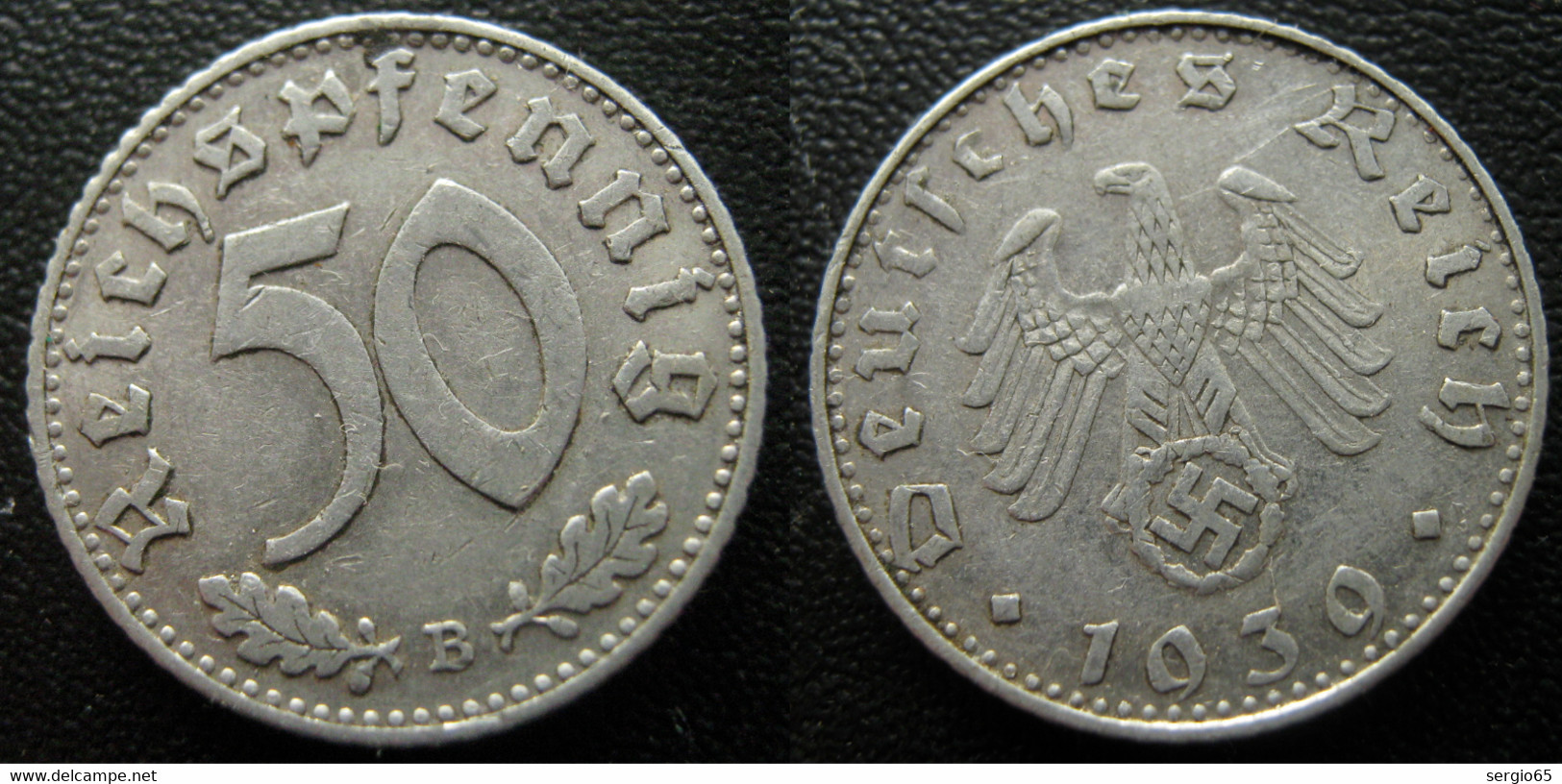 50 Pf -1939 B - 50 Reichspfennig