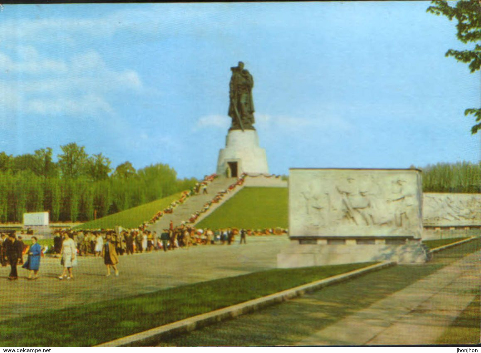 Germany - Postcard Used ,written  1970 -   Berlin - Soviet War Memorial In Treptow  - 2/scans - Treptow