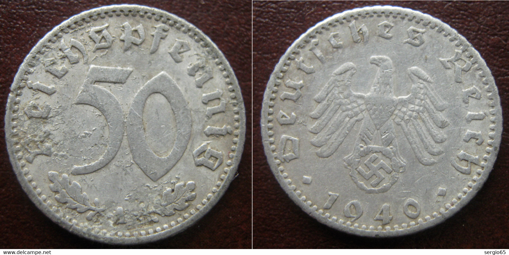 50 Pf 1940-A - 50 Reichspfennig