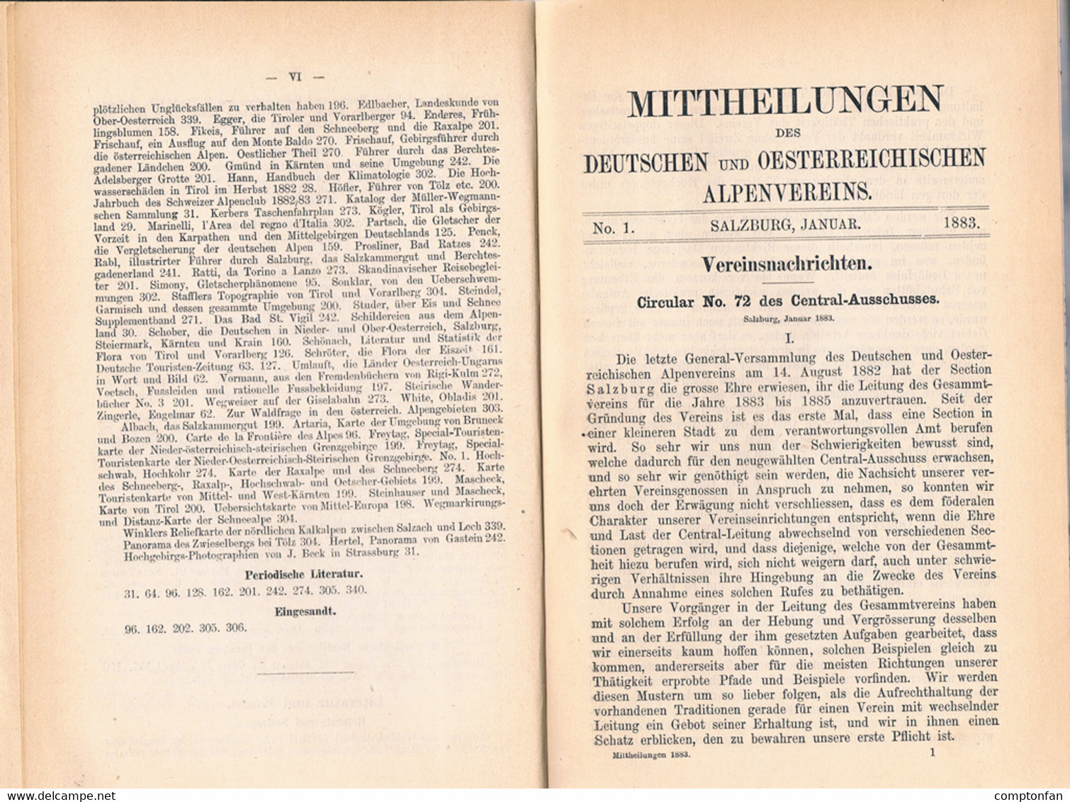 b100 809 Mitteilungen Mittheilungen Alpenverein 1883 und 1884 Rarität !!!
