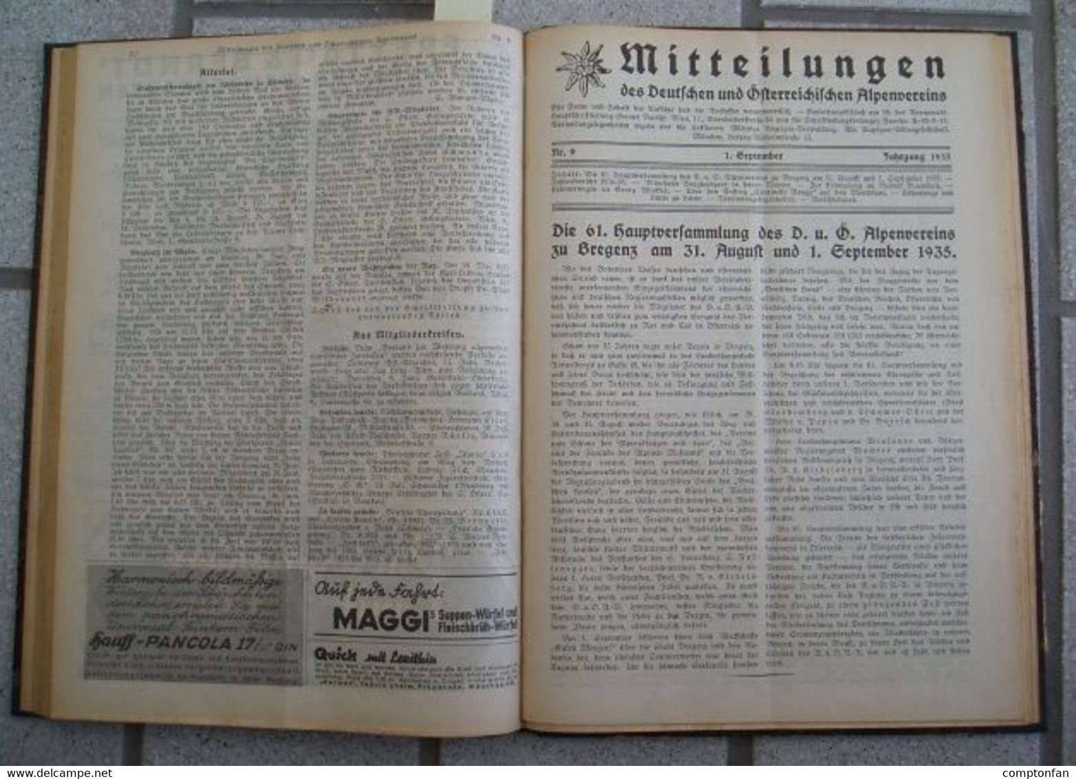 B100 771 Mitteilungen Deutschen Alpenverein 1935 Komplett Rarität !!! - Alte Bücher