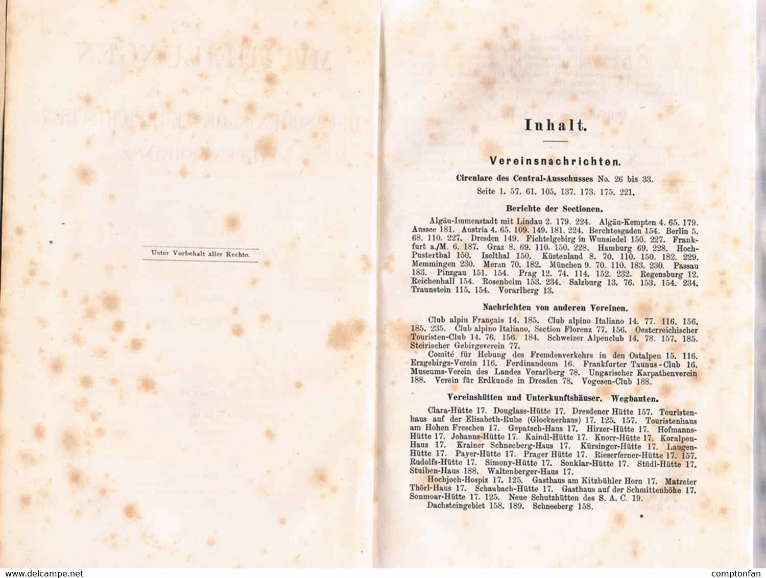 B100 757 Mitteilungen Mittheilungen Alpenverein 1878 Und 1879 Rarität !!! - Libros Antiguos Y De Colección