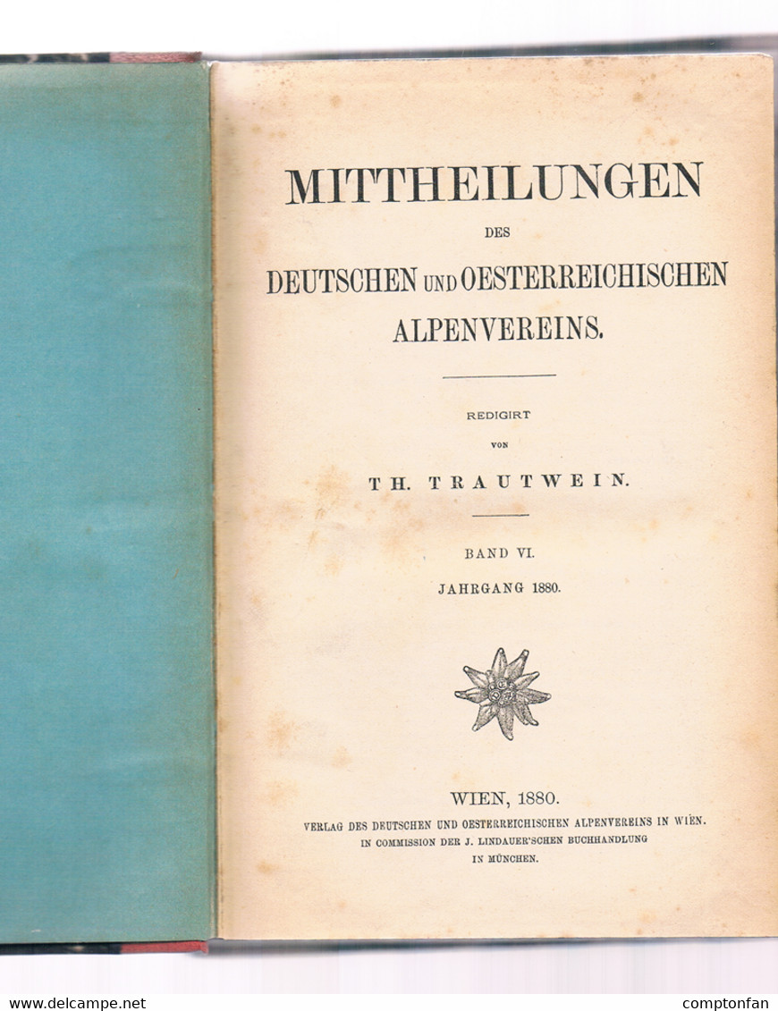 B100 756 Mitteilungen Mittheilungen Alpenverein 1880 Und 1881 Rarität !!! - Livres Anciens