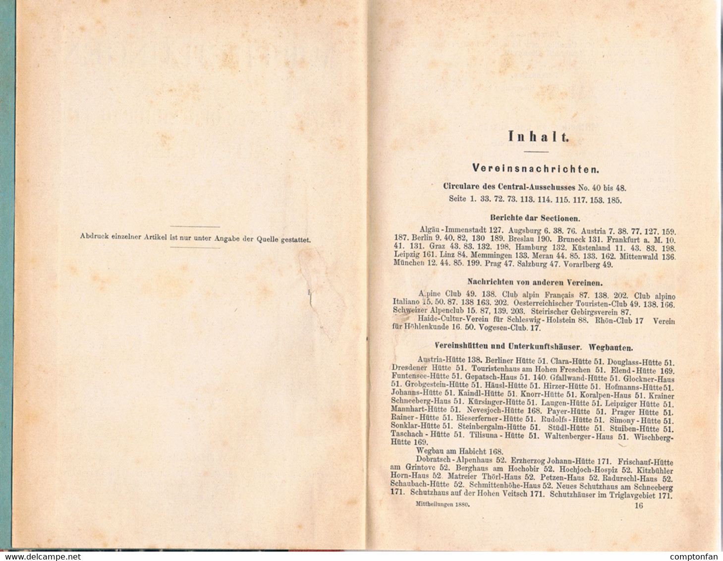 B100 756 Mitteilungen Mittheilungen Alpenverein 1880 Und 1881 Rarität !!! - Alte Bücher